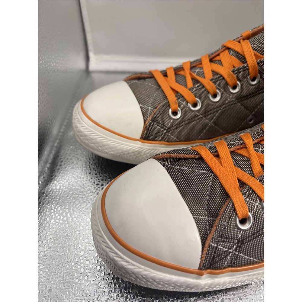 Vintage Converse All Stars Mens Quilted Canvas Greyish Sneakers Sz 11 Excellent - Picture 2 of 9